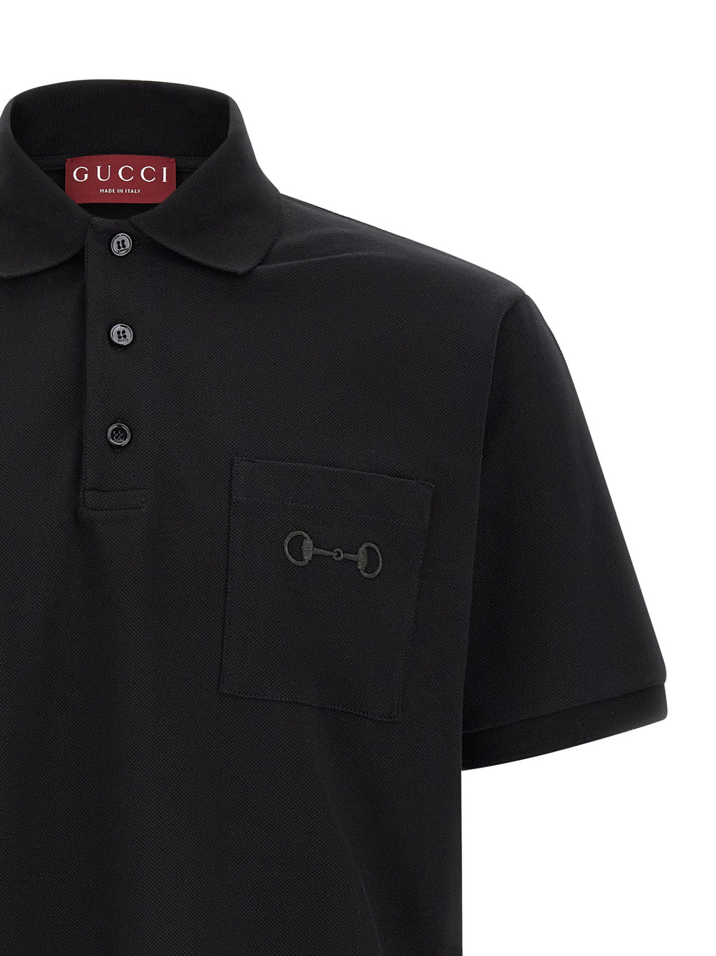 Black Cotton Polo Shirt