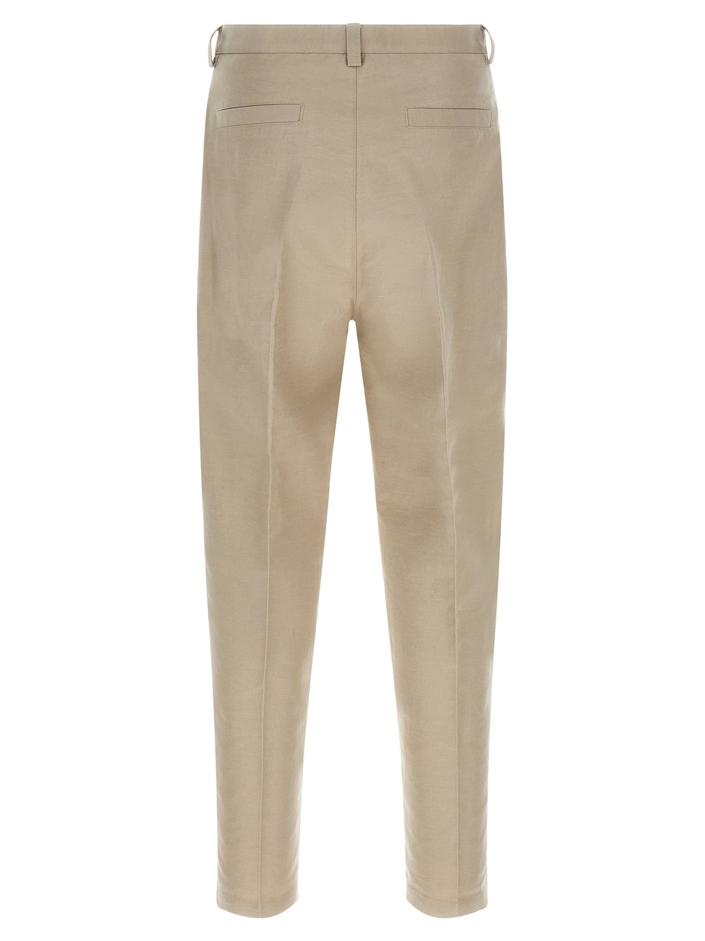 Brown Cotton Casual Pants