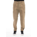 Brown Cotton Men Pant