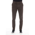 Brown Cotton Men Pants