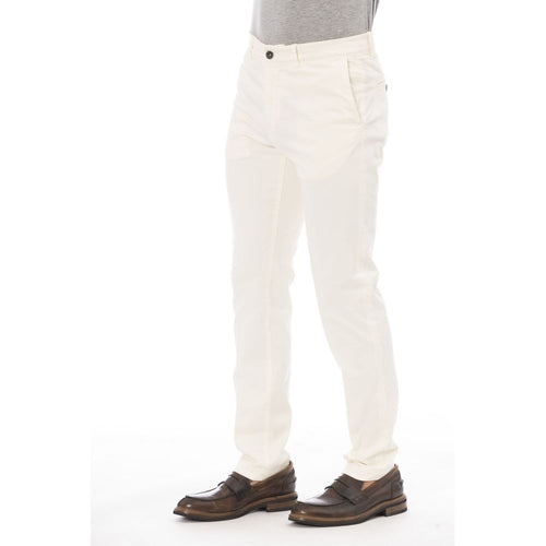 Beige Cotton Men Pant