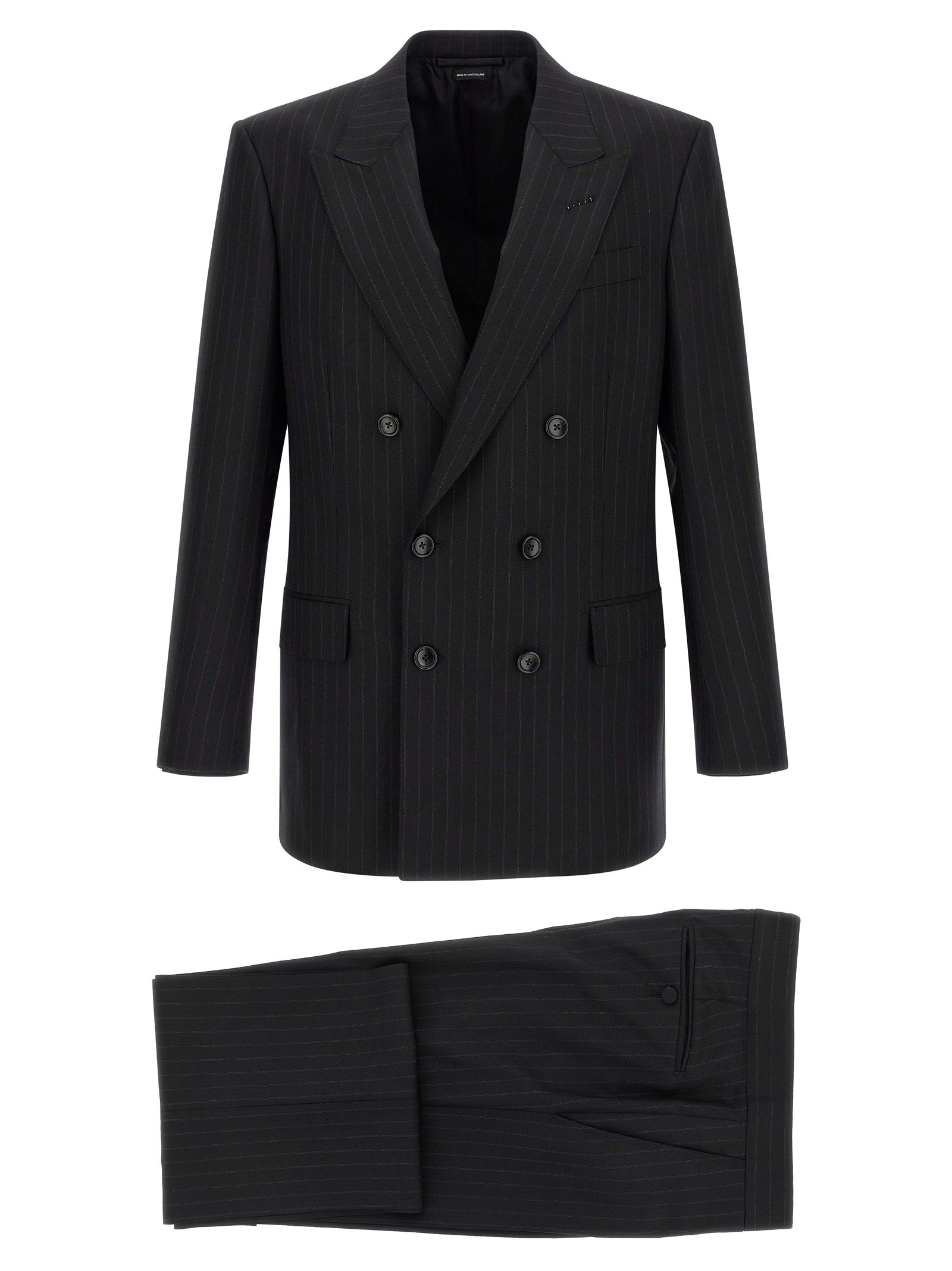 Black Wool Two-Piece Suit