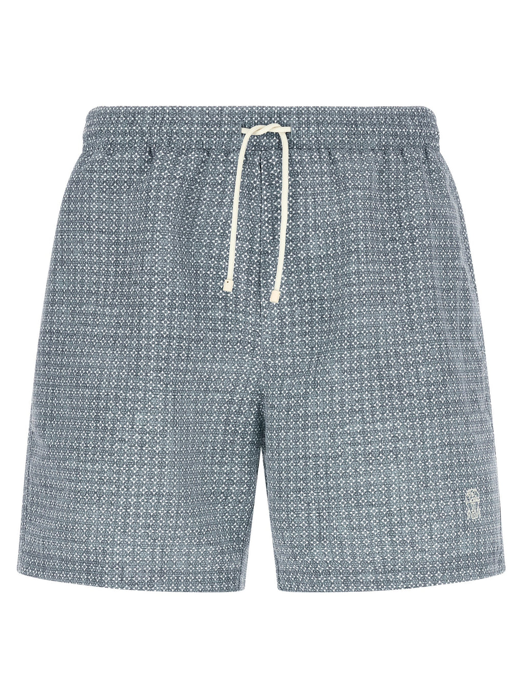 Blue Polyester Swim Shorts