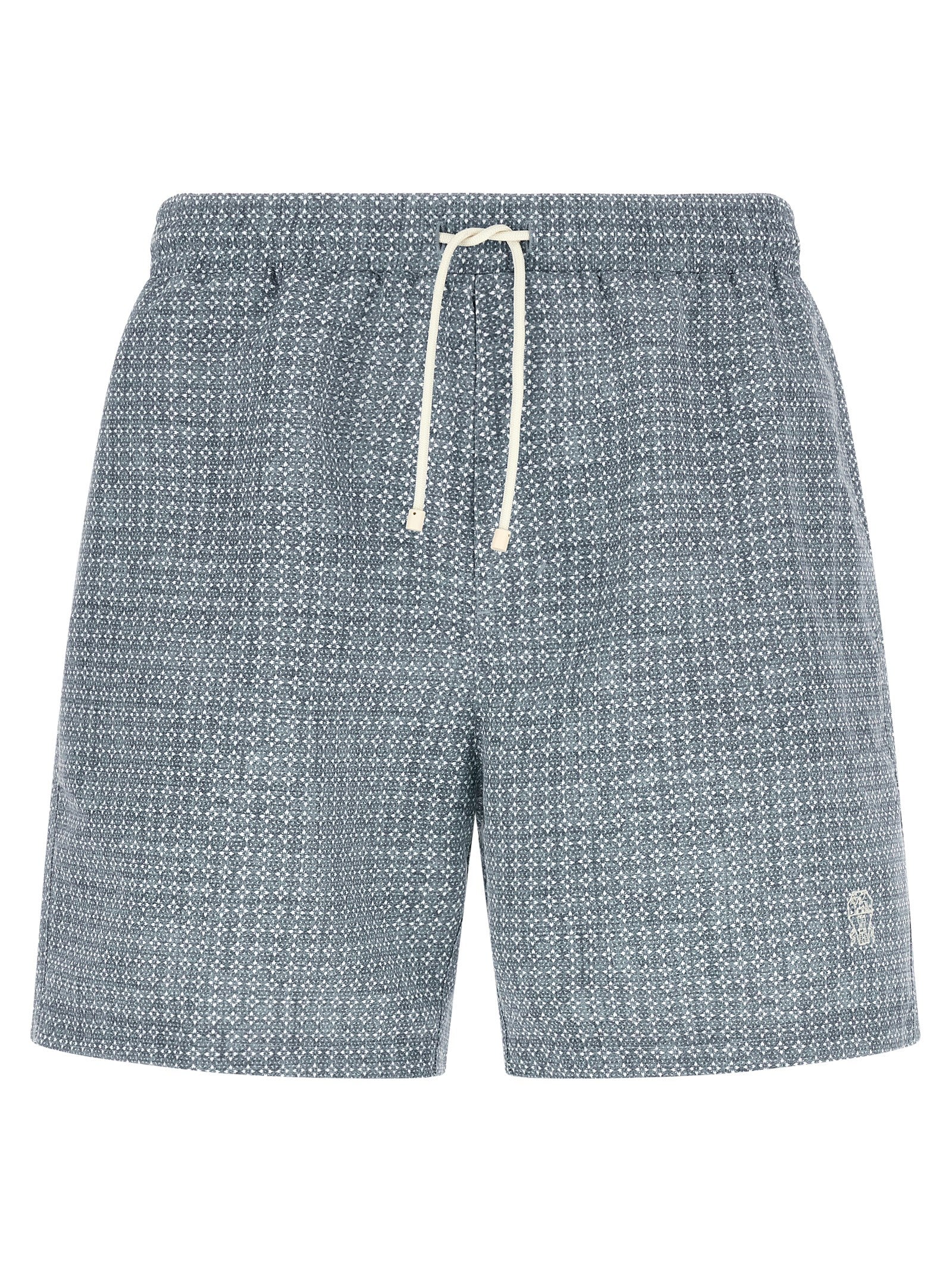Blue Polyester Swim Shorts