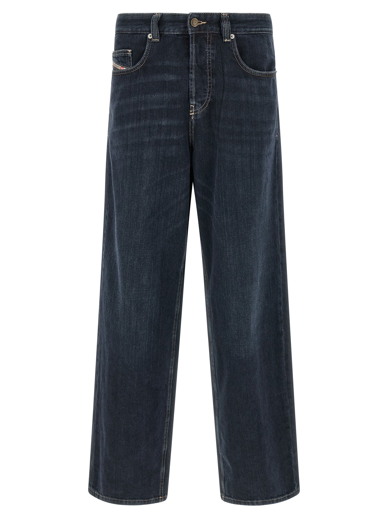 Blue Cotton Relaxed Fit Jeans