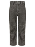Gray Polyethylene Casual Pants