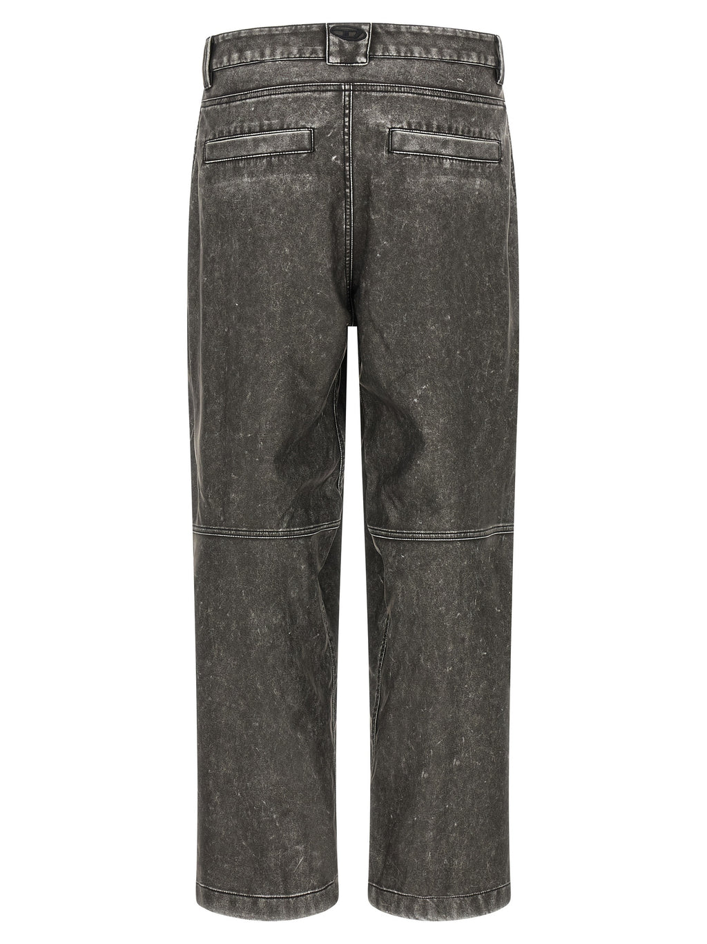 Gray Polyethylene Casual Pants