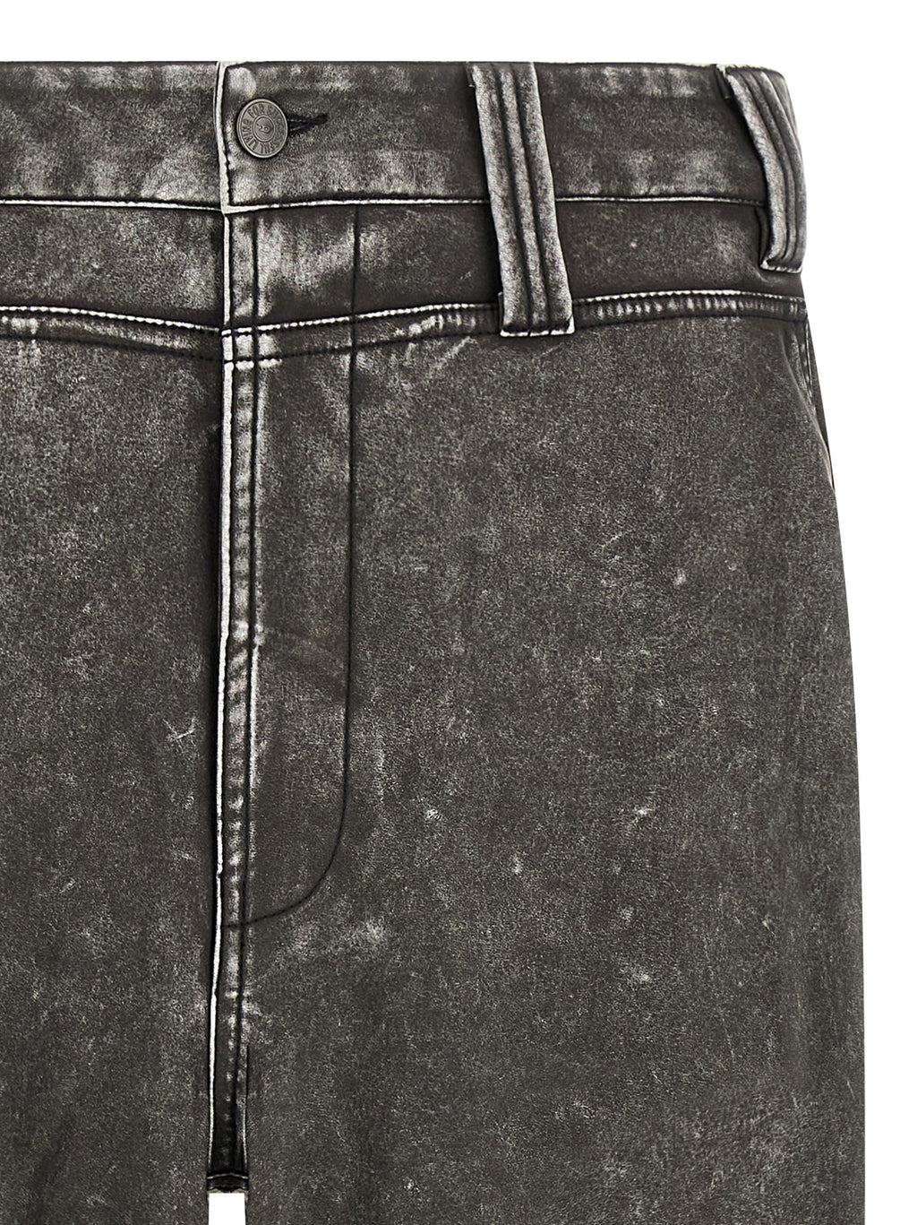 Gray Polyethylene Casual Pants