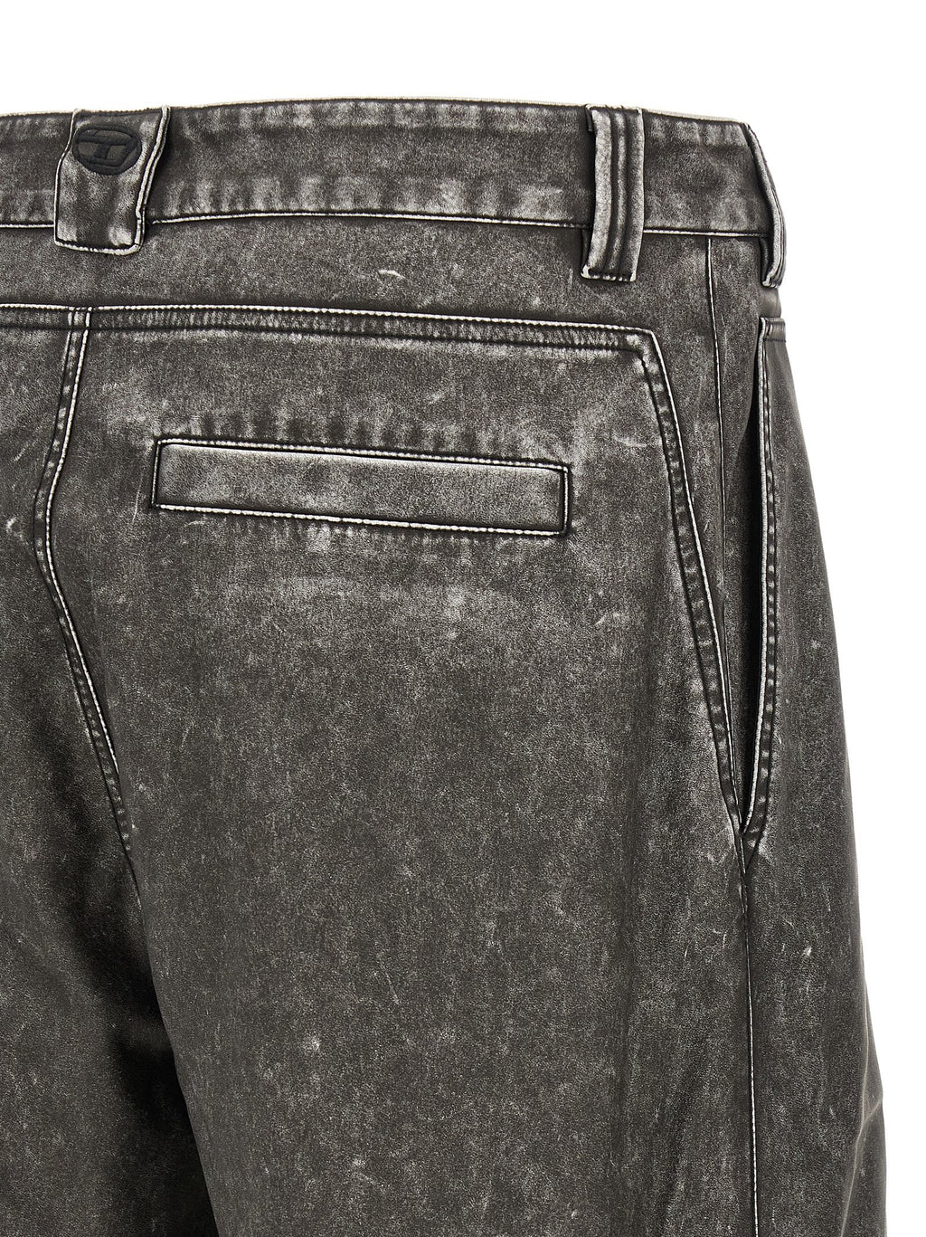 Gray Polyethylene Casual Pants