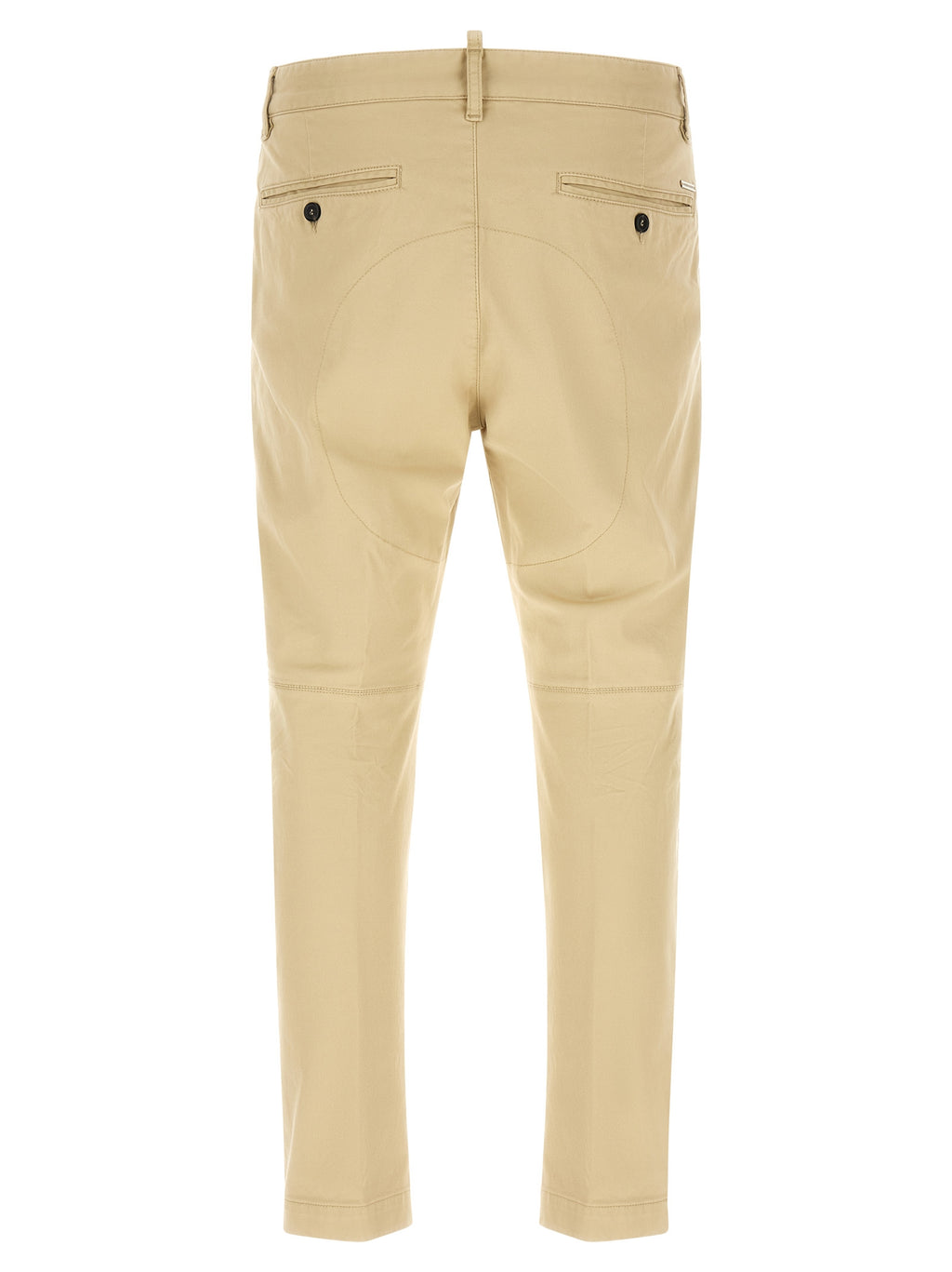 Beige Cotton Cargo Pants