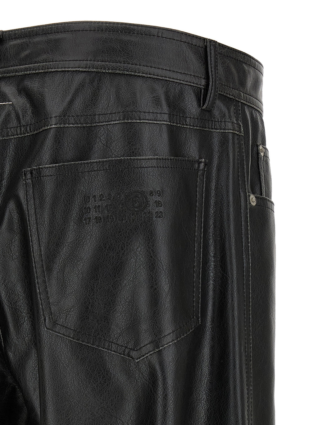 Black Polyester Casual Pants
