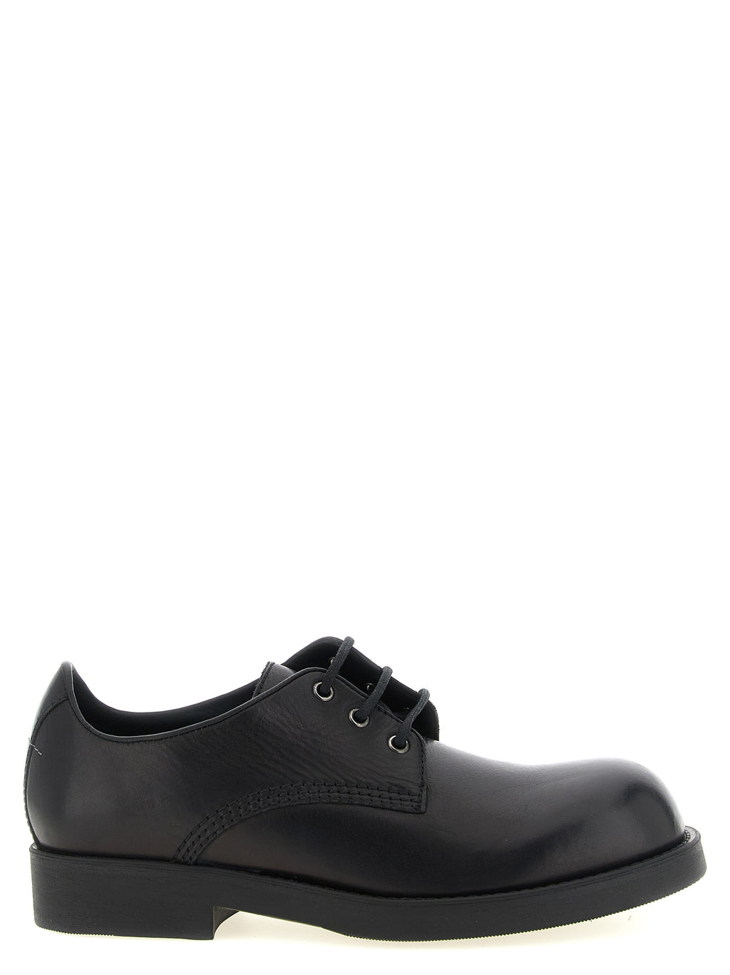 Black Cowhide Oxfords And Derbies
