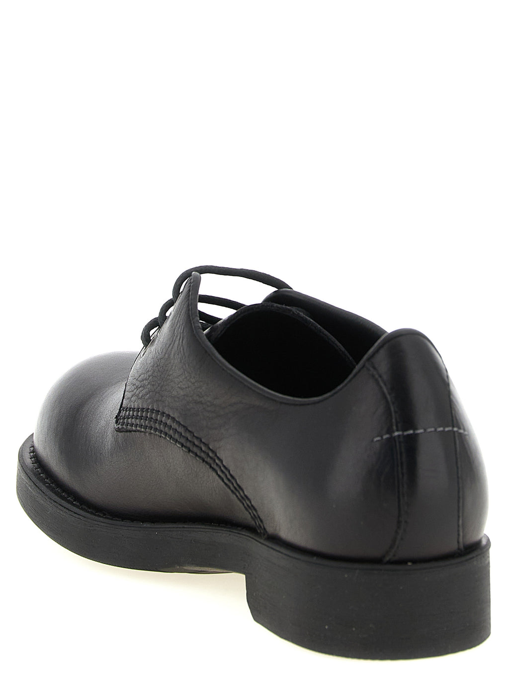 Black Cowhide Oxfords And Derbies