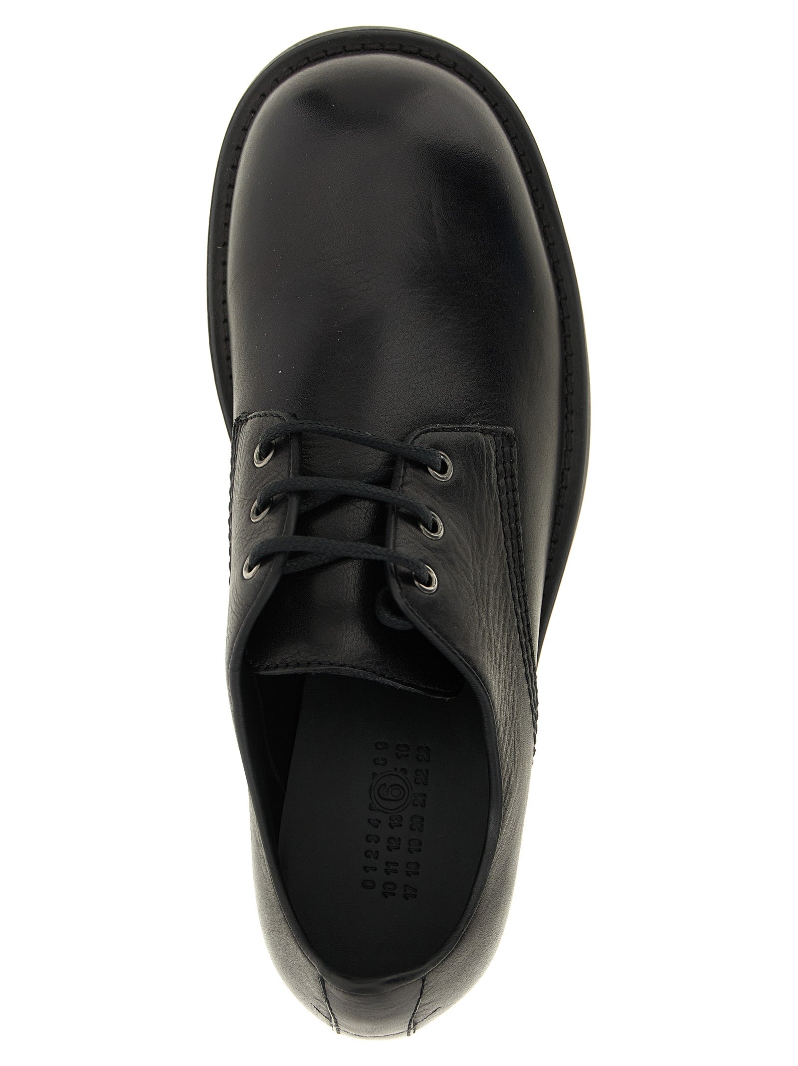 Black Cowhide Oxfords And Derbies