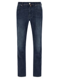 Blue Cotton Slim Fit Jeans