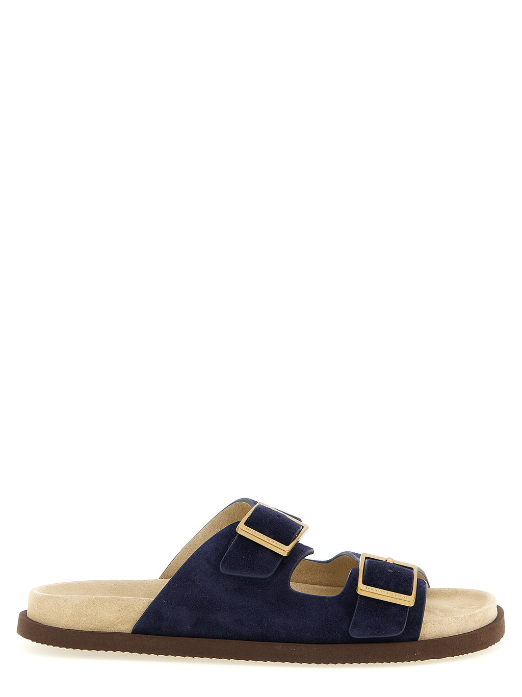 Blue Calfskin Slides