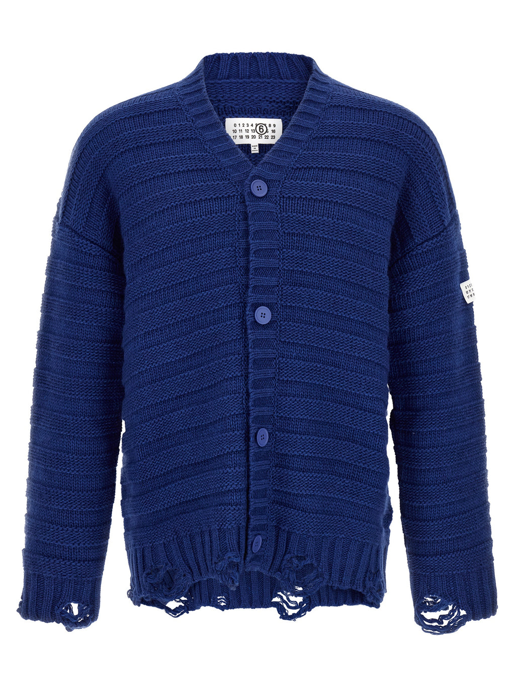Blue Virgin Wool Cardigan