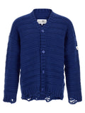 Blue Virgin Wool Cardigan