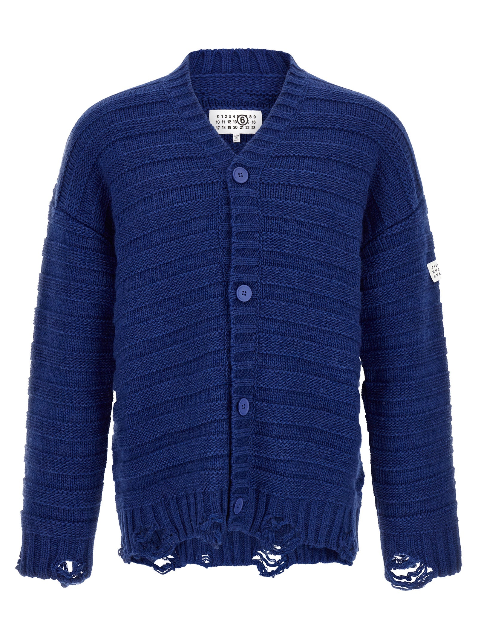 Blue Virgin Wool Cardigan