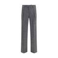 Gray Polyester Dress Pants