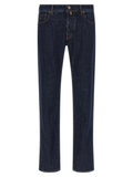 Blue Cotton Slim Fit Jeans