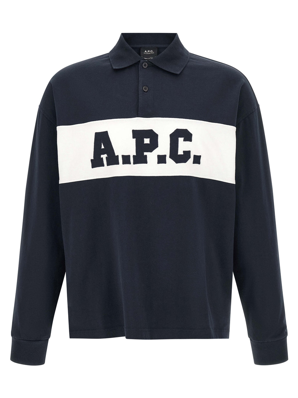 Blue Cotton Polo Shirt
