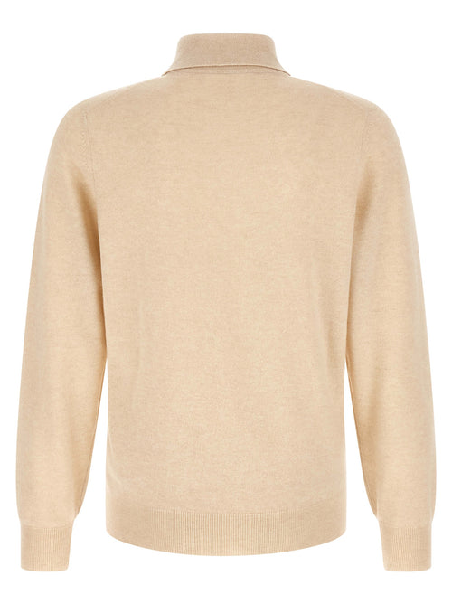 Beige Cashmere Polo Shirt