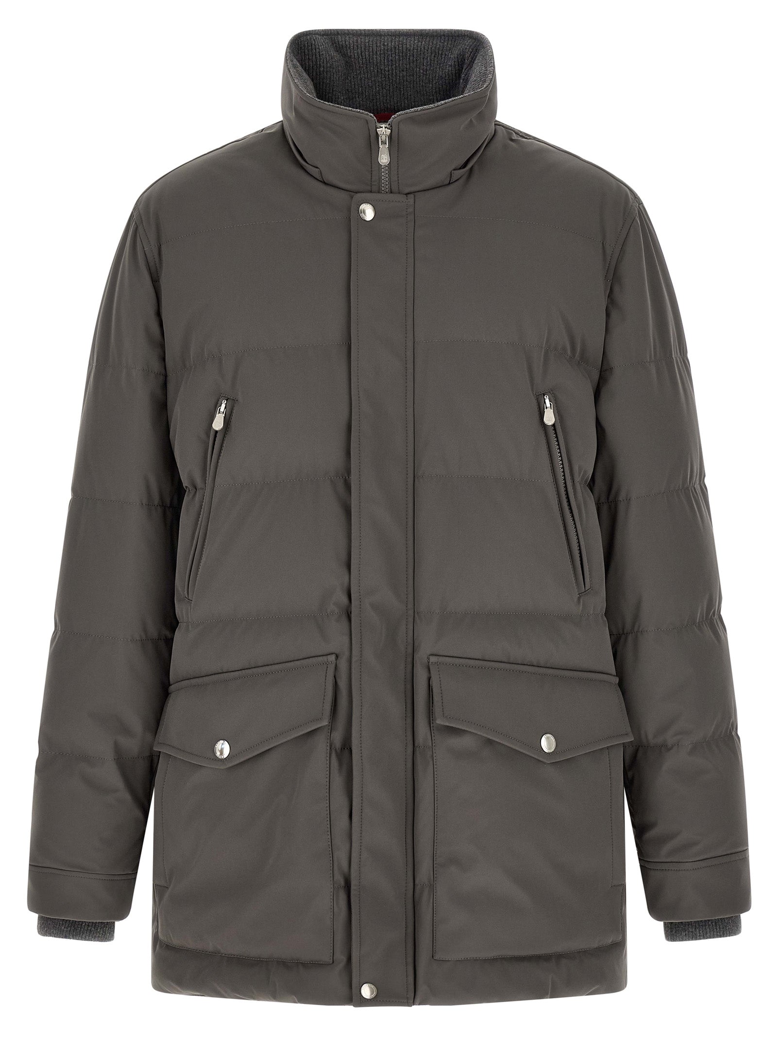 Gray Polyamide Parka