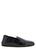 Black Leather Slip-On Loafers
