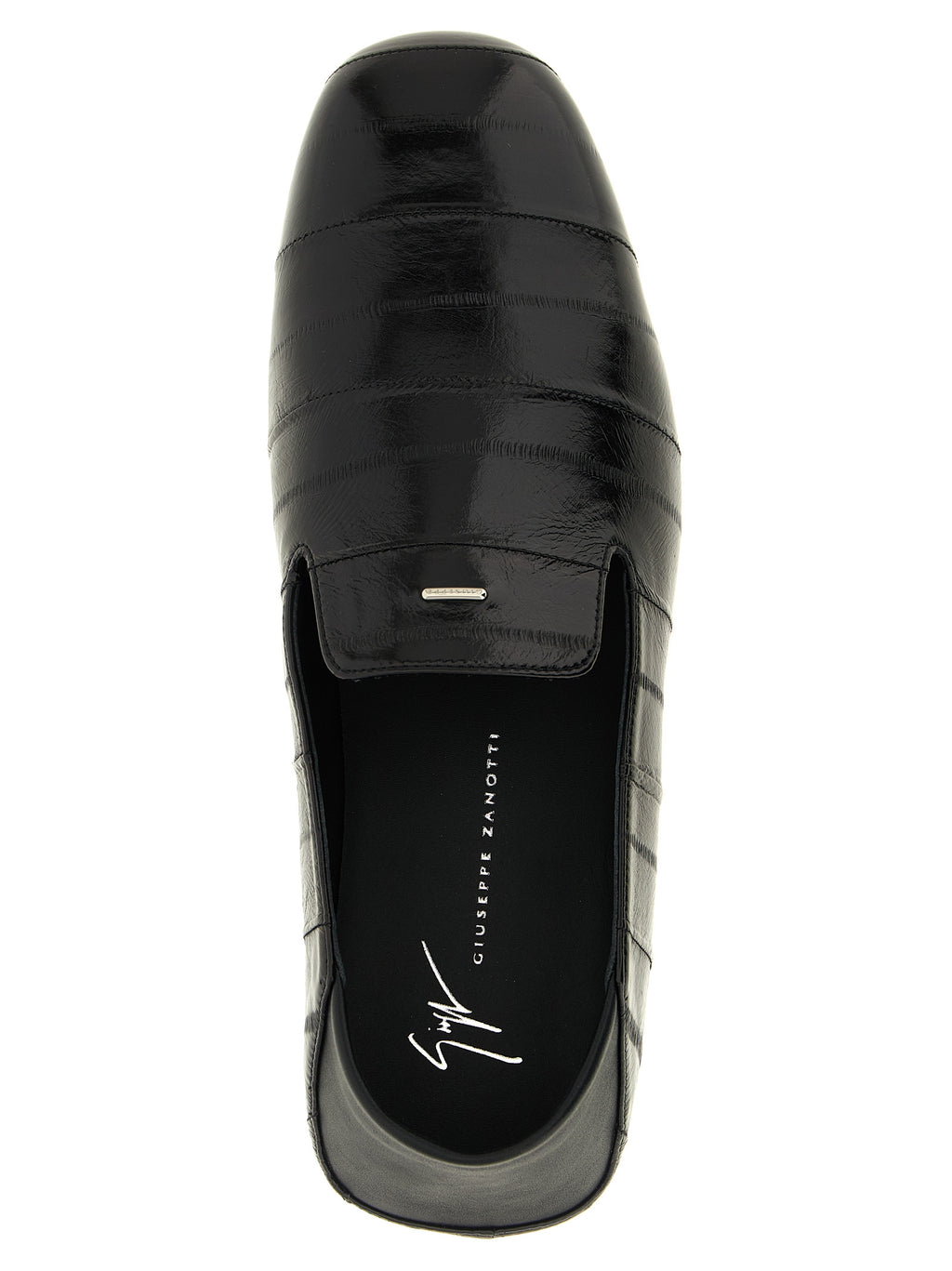 Black Leather Slip-On Loafers