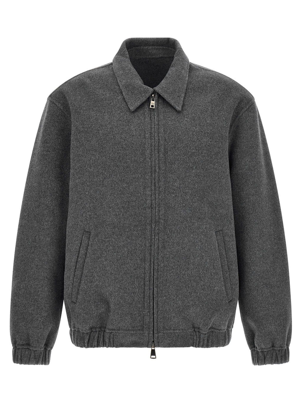 Gray Wool Full-Length Jacket