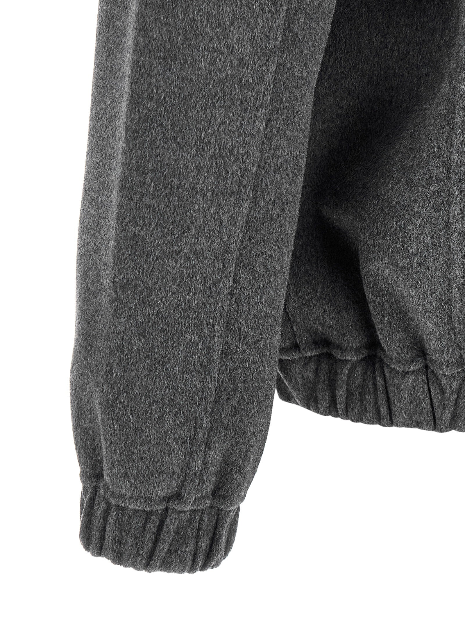 Gray Wool Full-Length Jacket