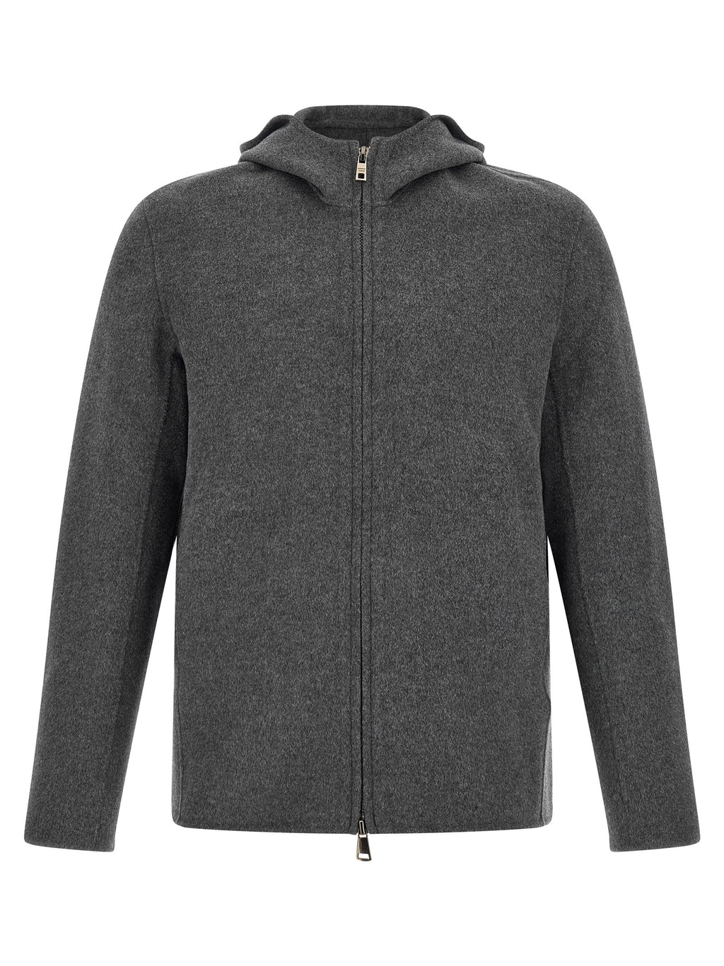 Gray Wool Full-Length Jacket