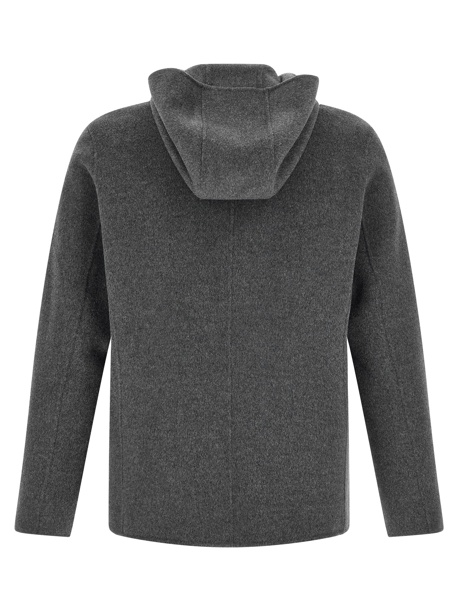 Gray Wool Full-Length Jacket