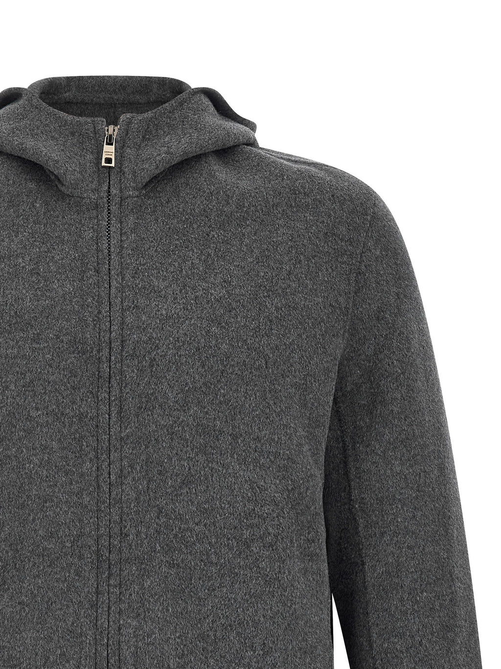 Gray Wool Full-Length Jacket