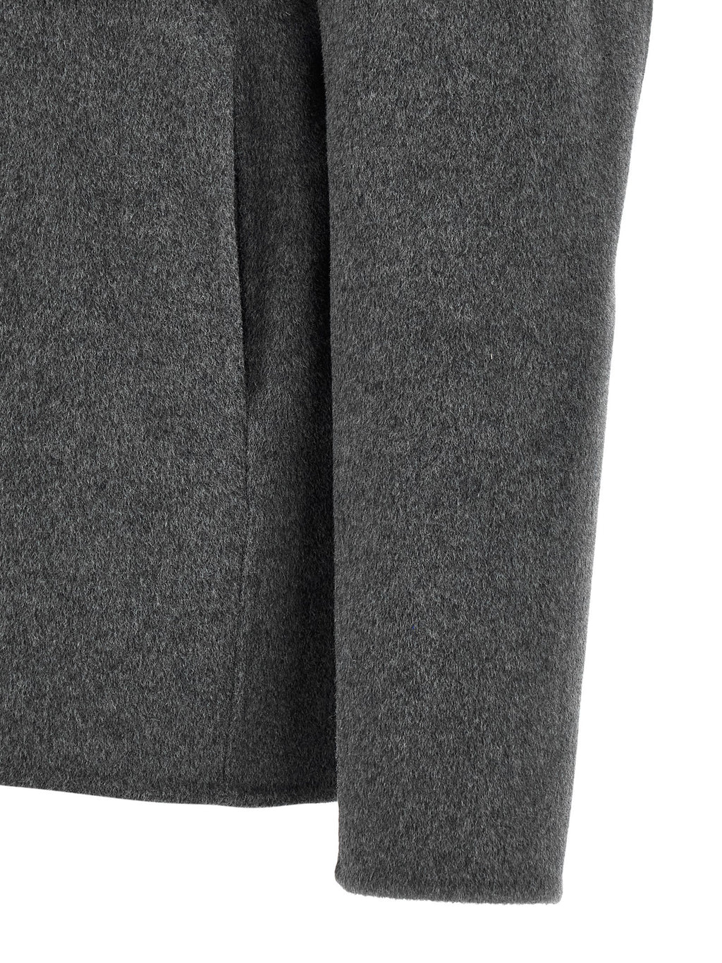Gray Wool Full-Length Jacket
