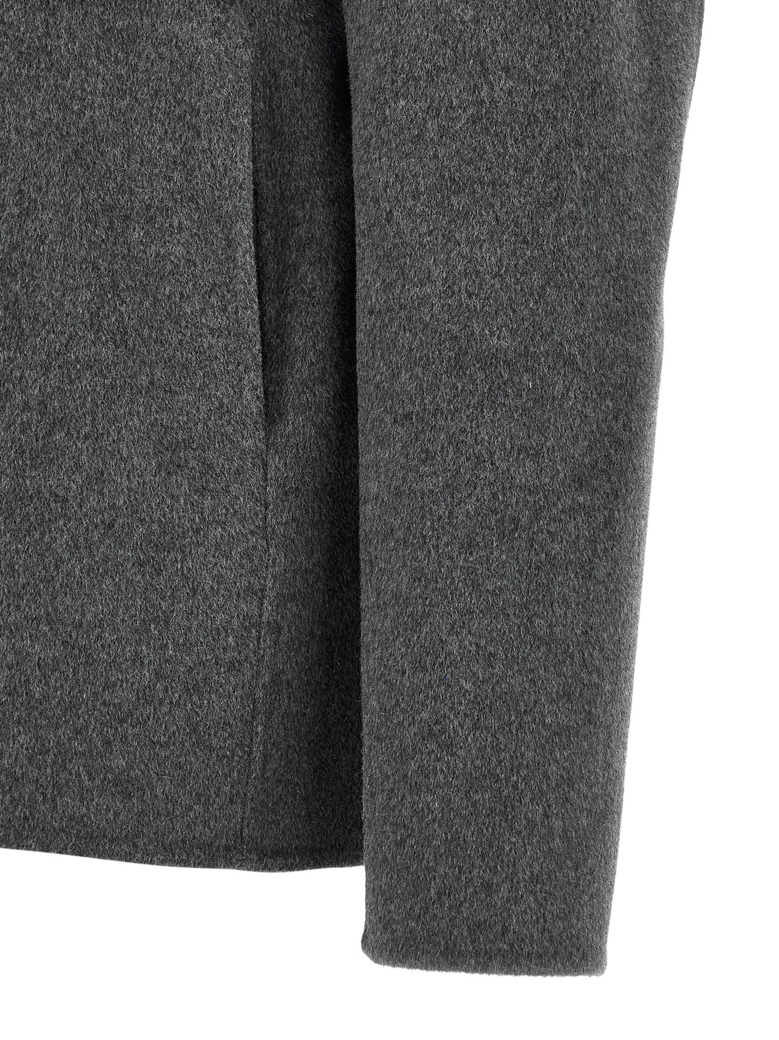 Gray Wool Full-Length Jacket