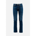 Blue Cotton Straight-Leg Jeans