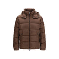 Brown Polyamide Full-Length Jacket