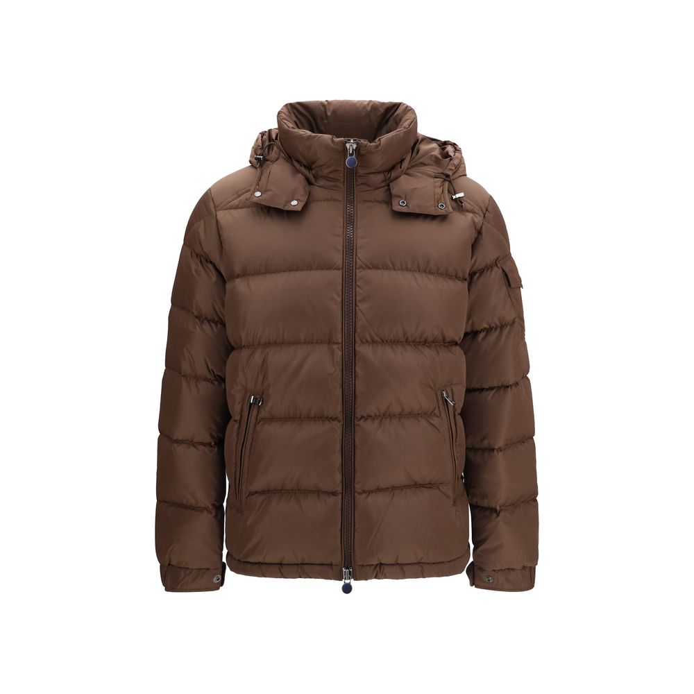 Brown Polyamide Full-Length Jacket