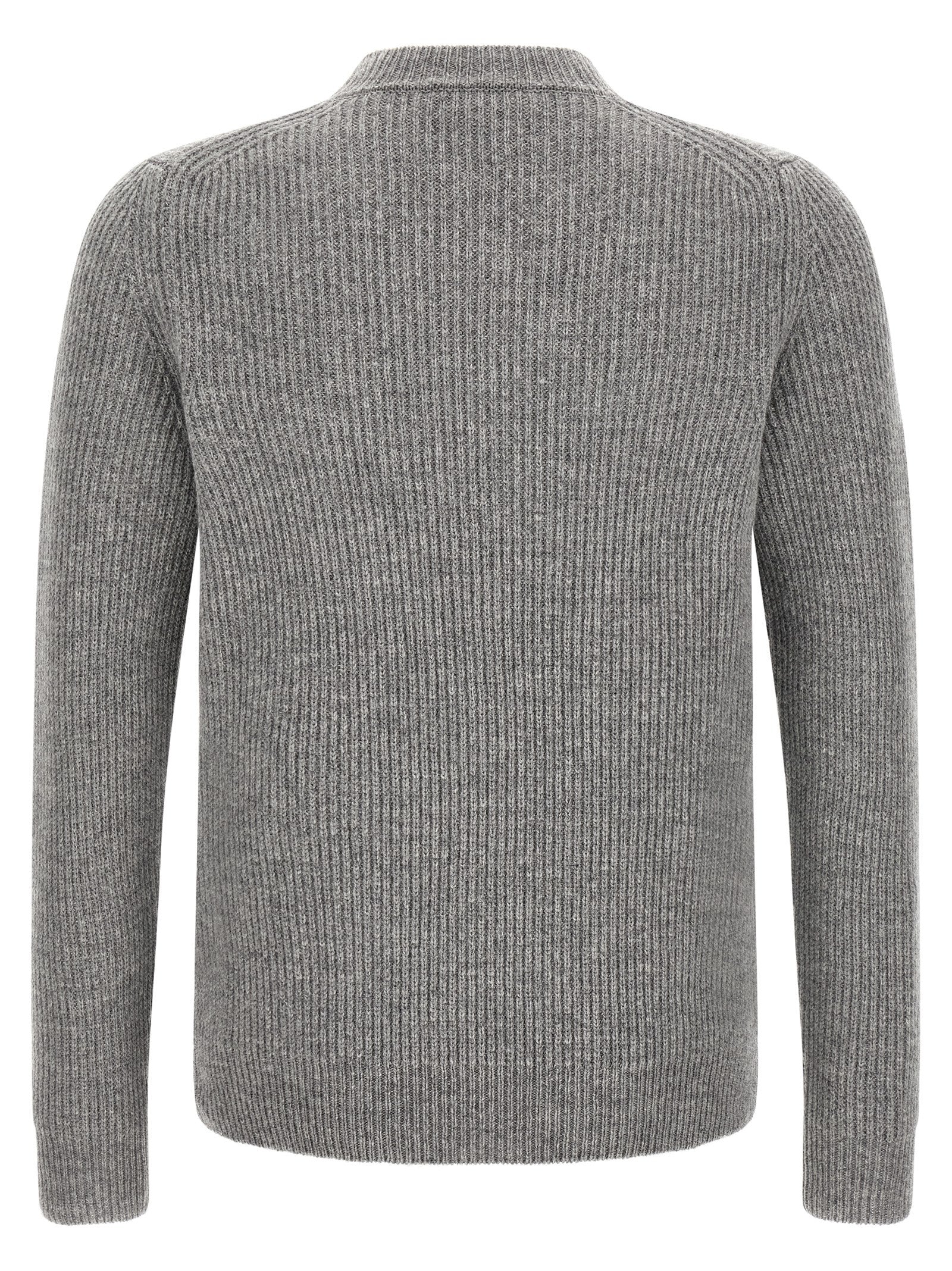 Gray Virgin Wool Cardigan