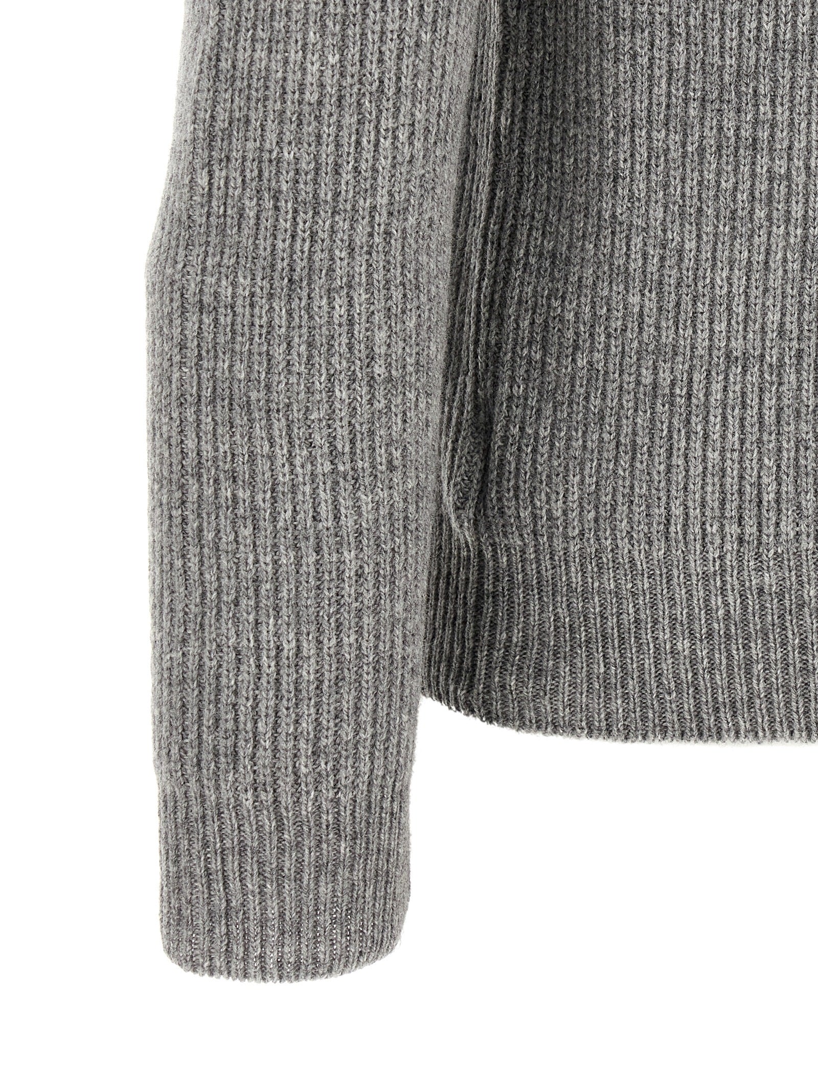 Gray Virgin Wool Cardigan