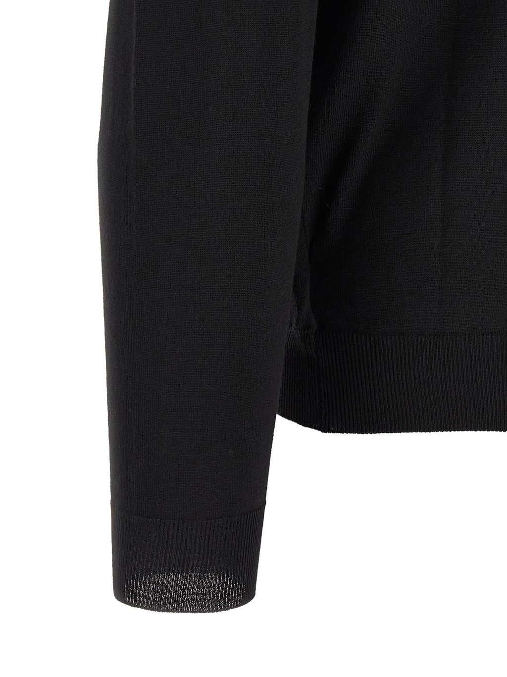 Black Virgin Wool Polo Shirt