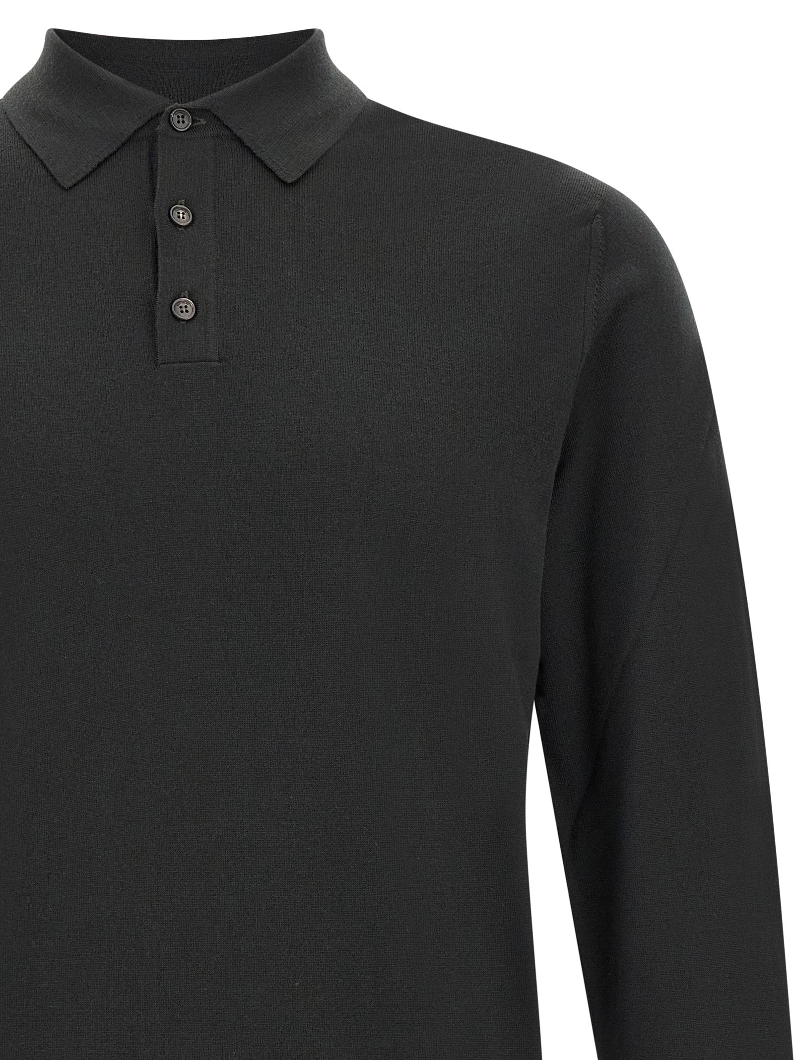 Bicolor Virgin Wool Polo Shirt