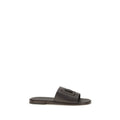 Brown Calf Leather Bos Taurus Flat Sandals