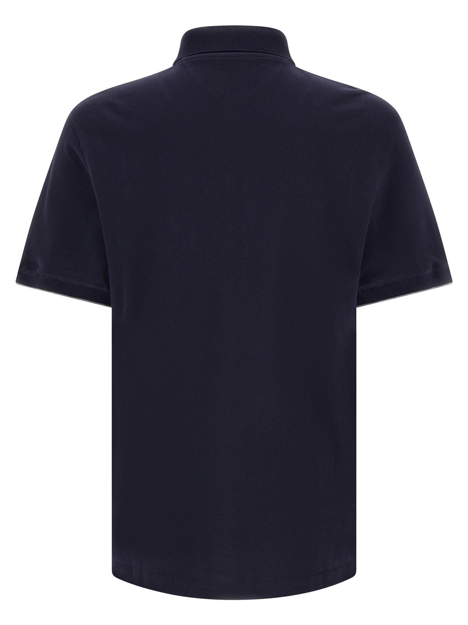 Blue Cotton Polo Shirt