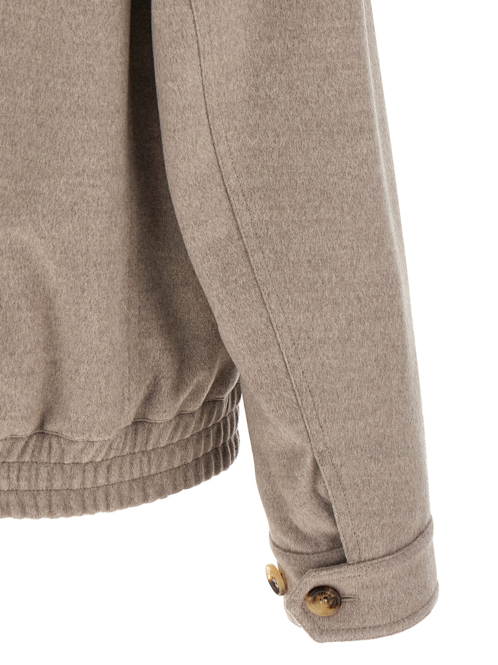 Beige Virgin Wool Bomber