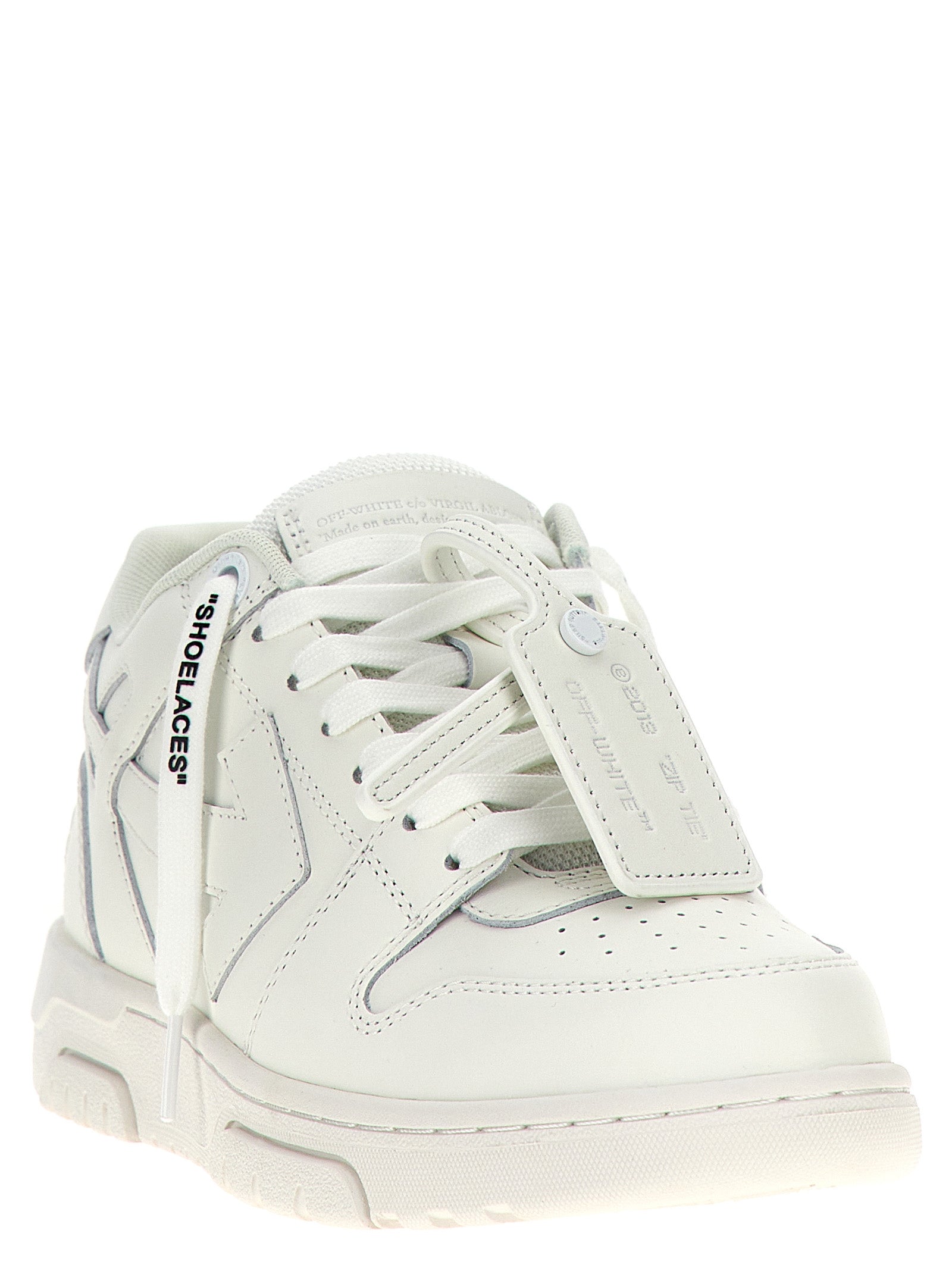 White Calfskin Low Top Sneakers