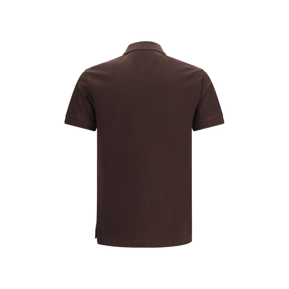 Brown Cotton Polo Shirt