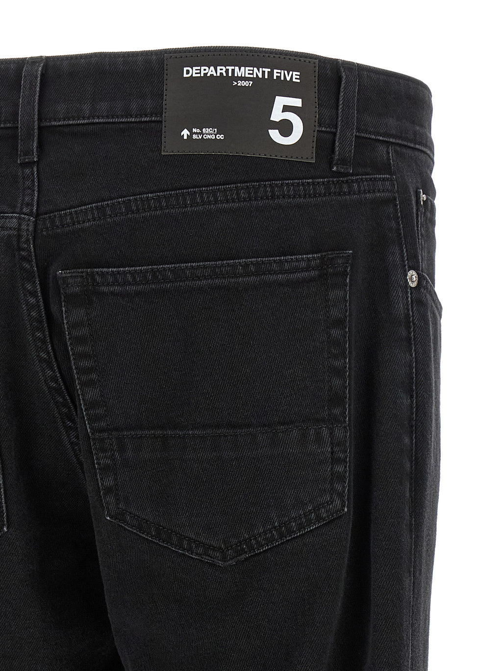 Black Cotton Cropped Jeans
